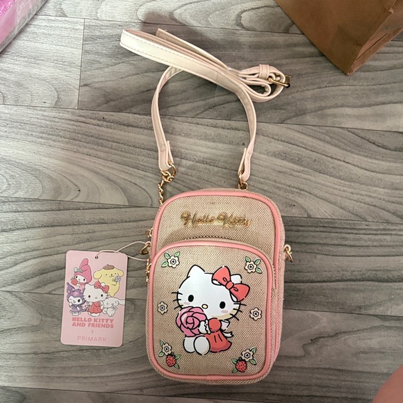 Primark Hello Kitty Beige and Pink Crossbody Bag - Picture 1 of 2
